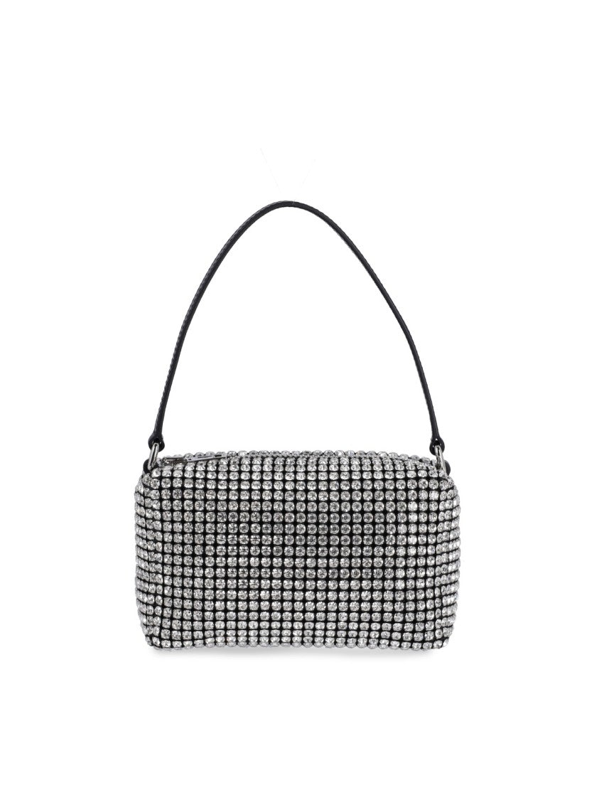 Alexander Wang "Heiress" Medium Pouch – Silver Crystal Mesh