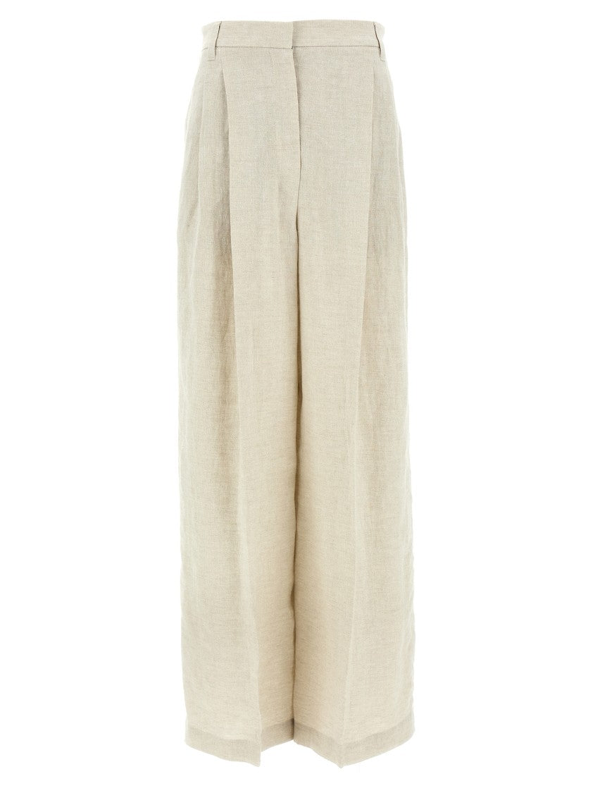 Brunello Cucinelli Canvas Pants With Lamé Thread