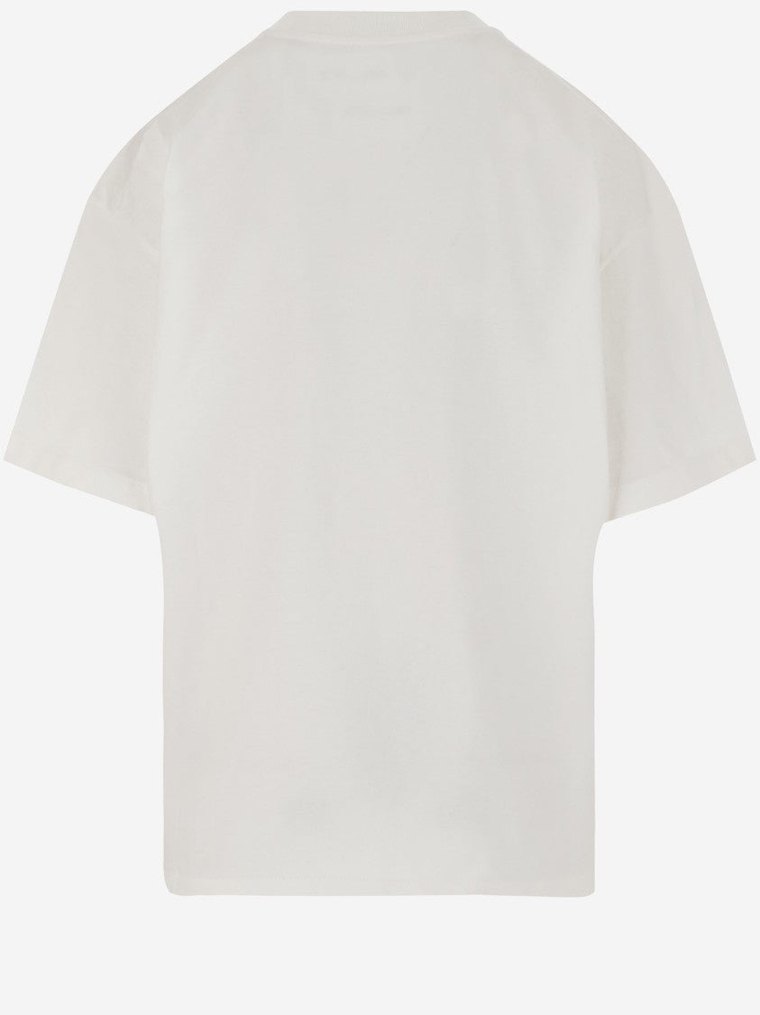Jil Sander Cotton Jersey T-Shirt With Bold Logo In Contrast