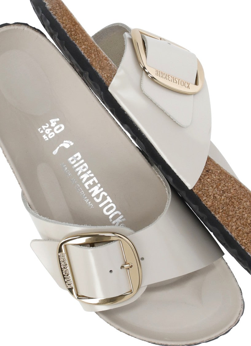 Birkenstock Ivory Madrid Big Buckle Leather Sandals