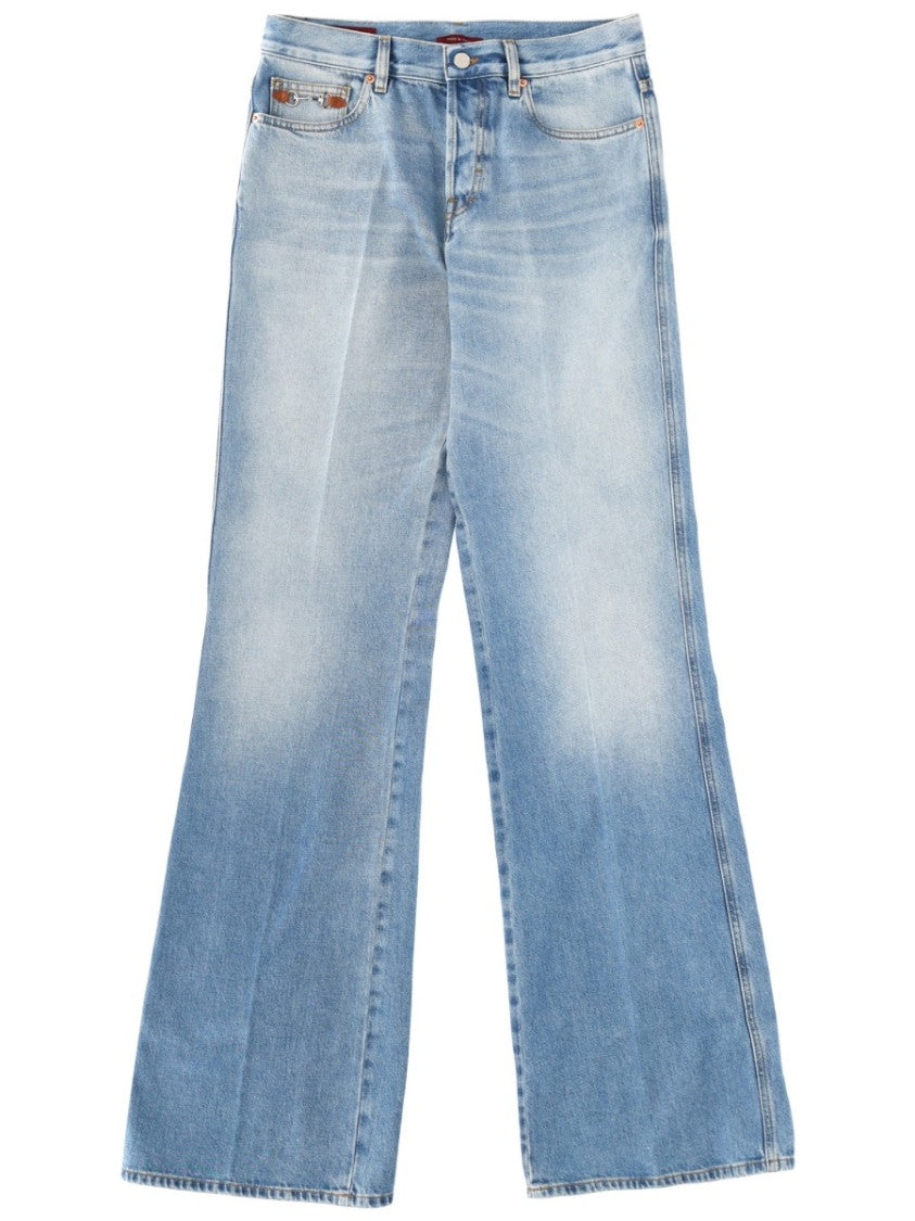 Gucci Light Blue Flare Fit Jeans With Classic Five-Pocket Design