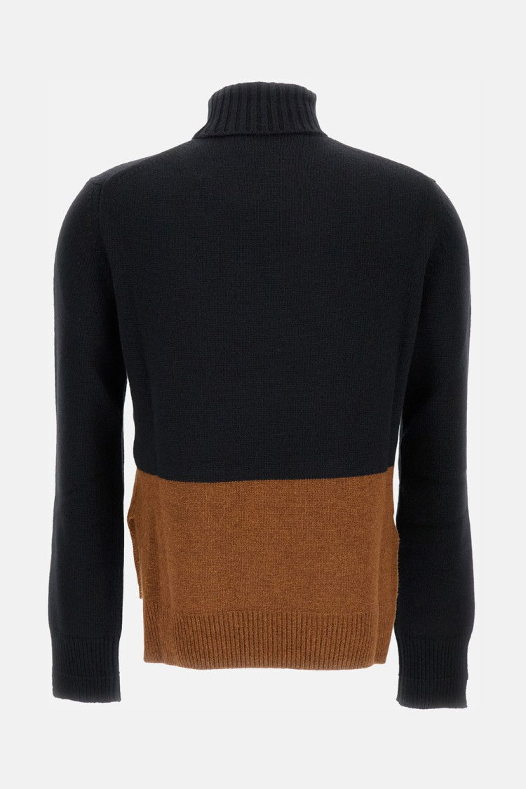 Plan C High Neck Wool Blend Sweater