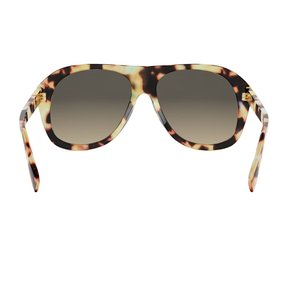 Fendi Havana Tube Bold Oversized Acetate Sunglasses