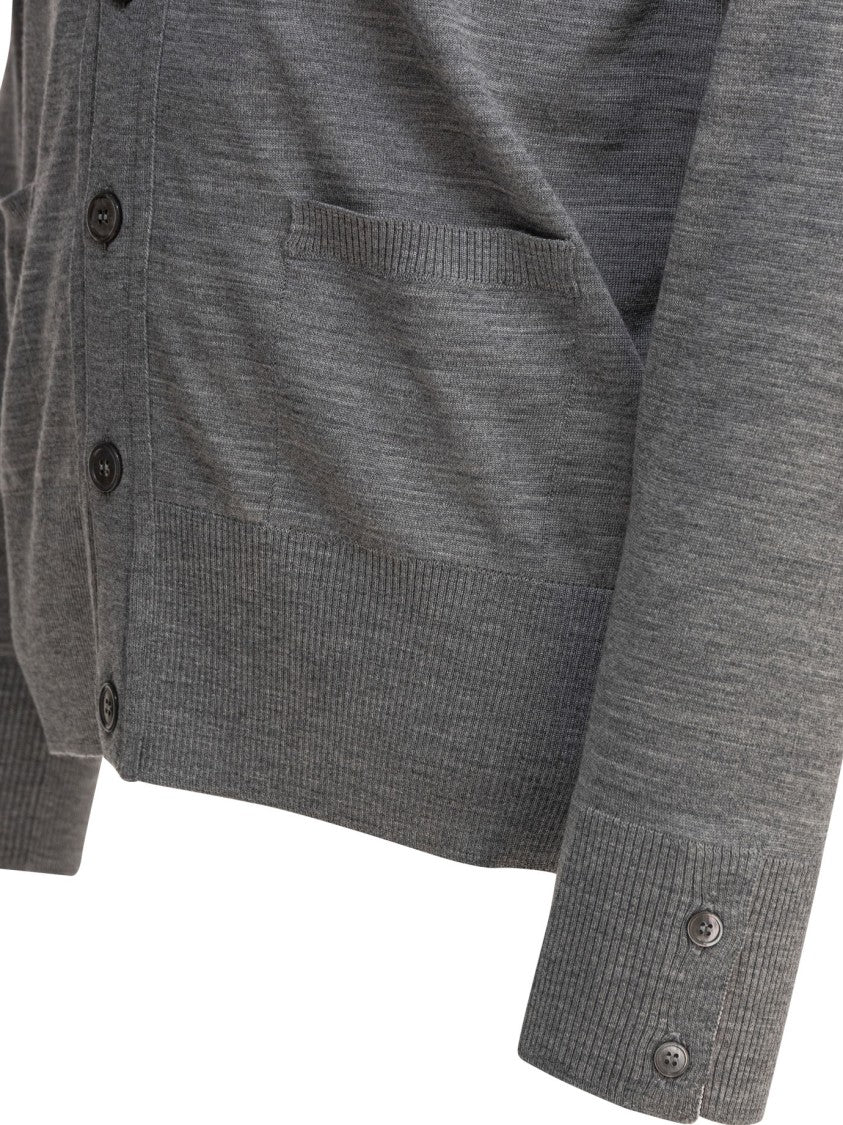 Thom Browne Classic V-Neck Cardigan In Fine Merino Wool