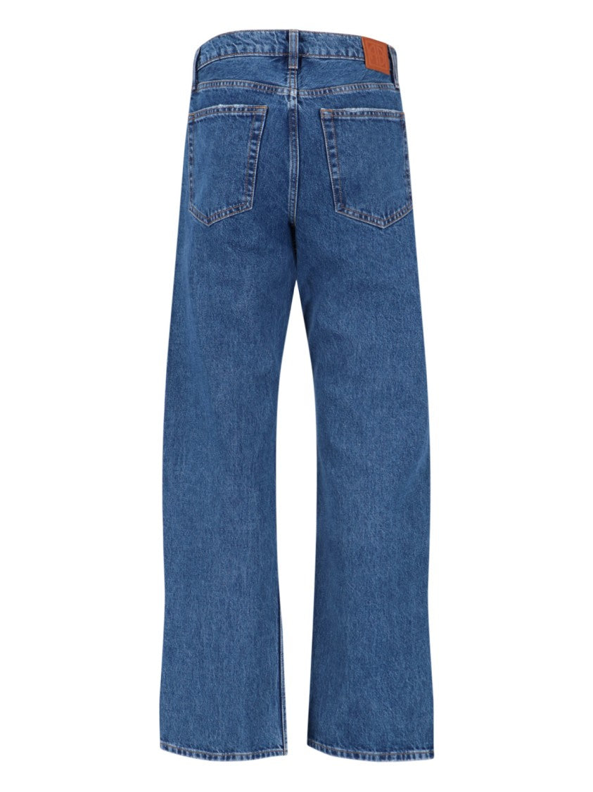 Anine Bing Roy Straight Jeans – Blue