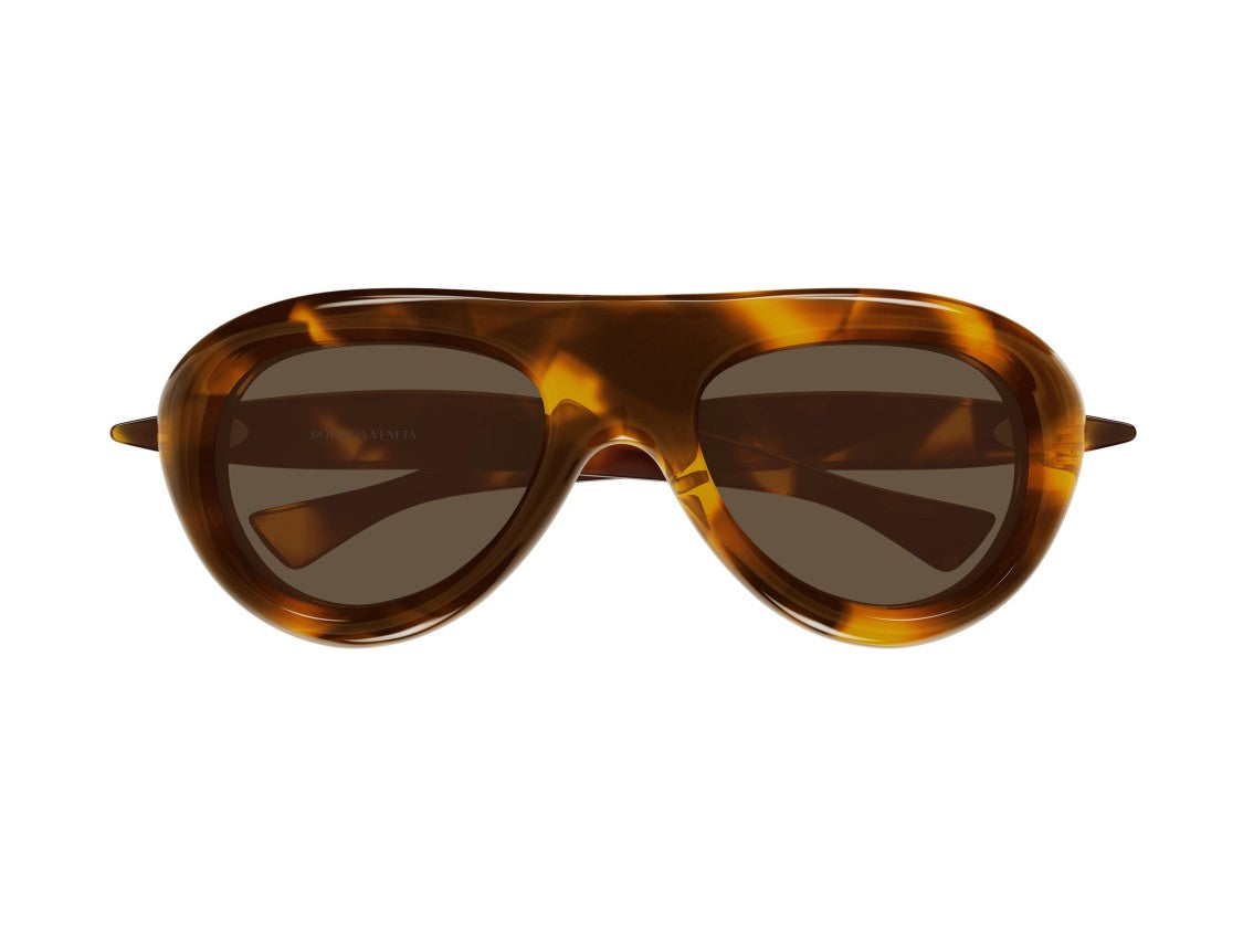 Bottega Veneta Bv1483s Dark Lens Oversized Tortoiseshell Sunglasses