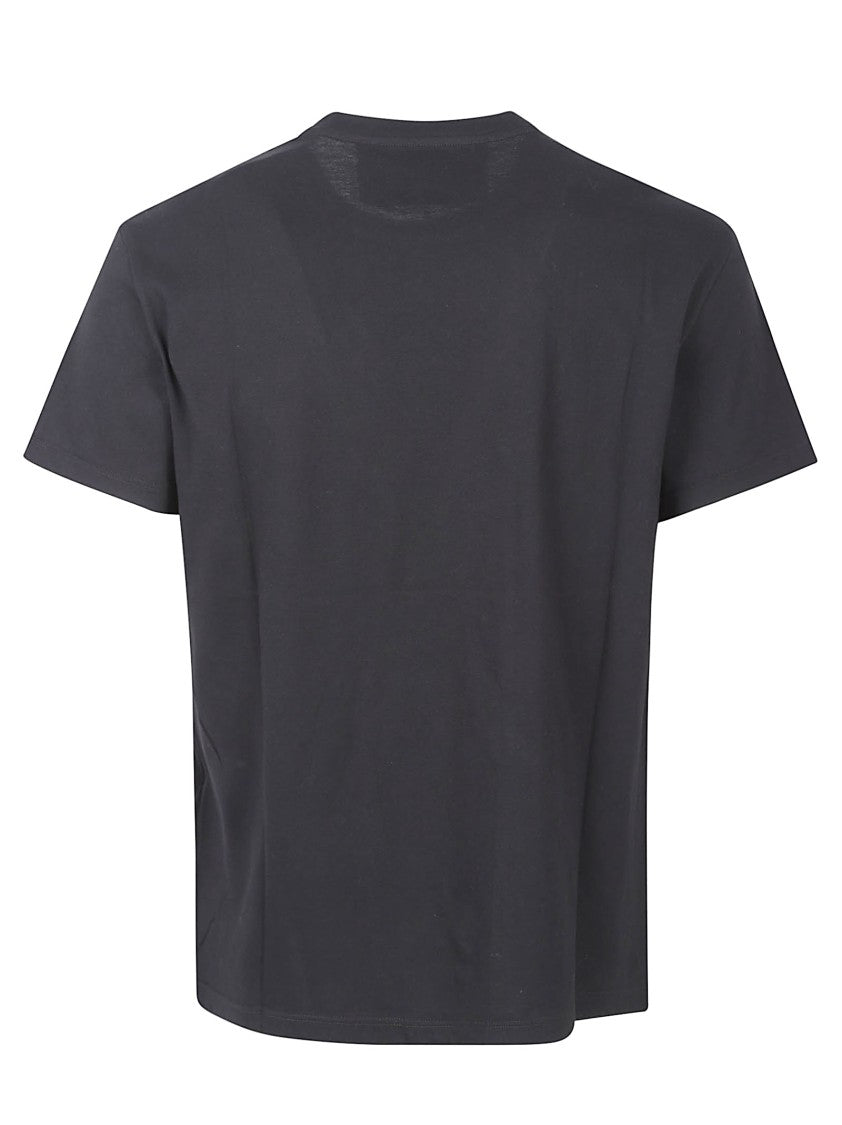 Valentino Garavani Black Cotton T-Shirt With Vlogo Signature Embroidery
