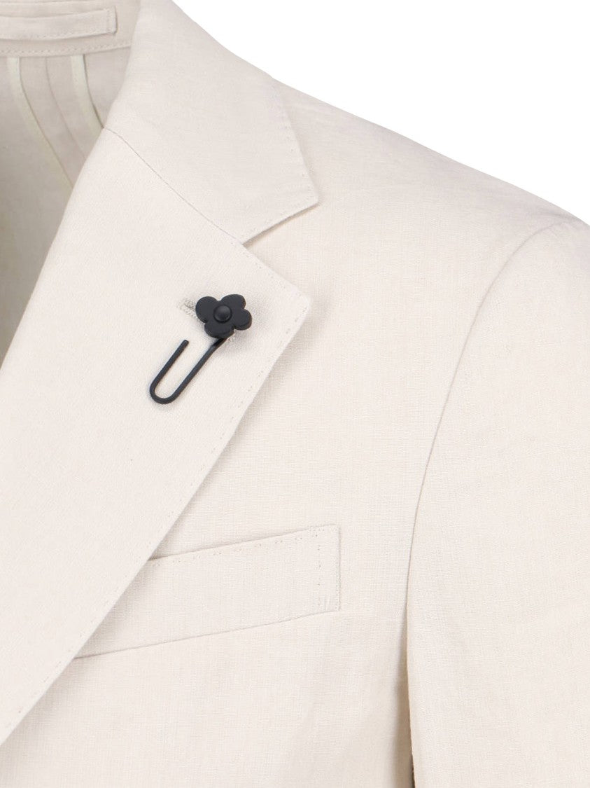 Lardini Single-Breasted Blazer White