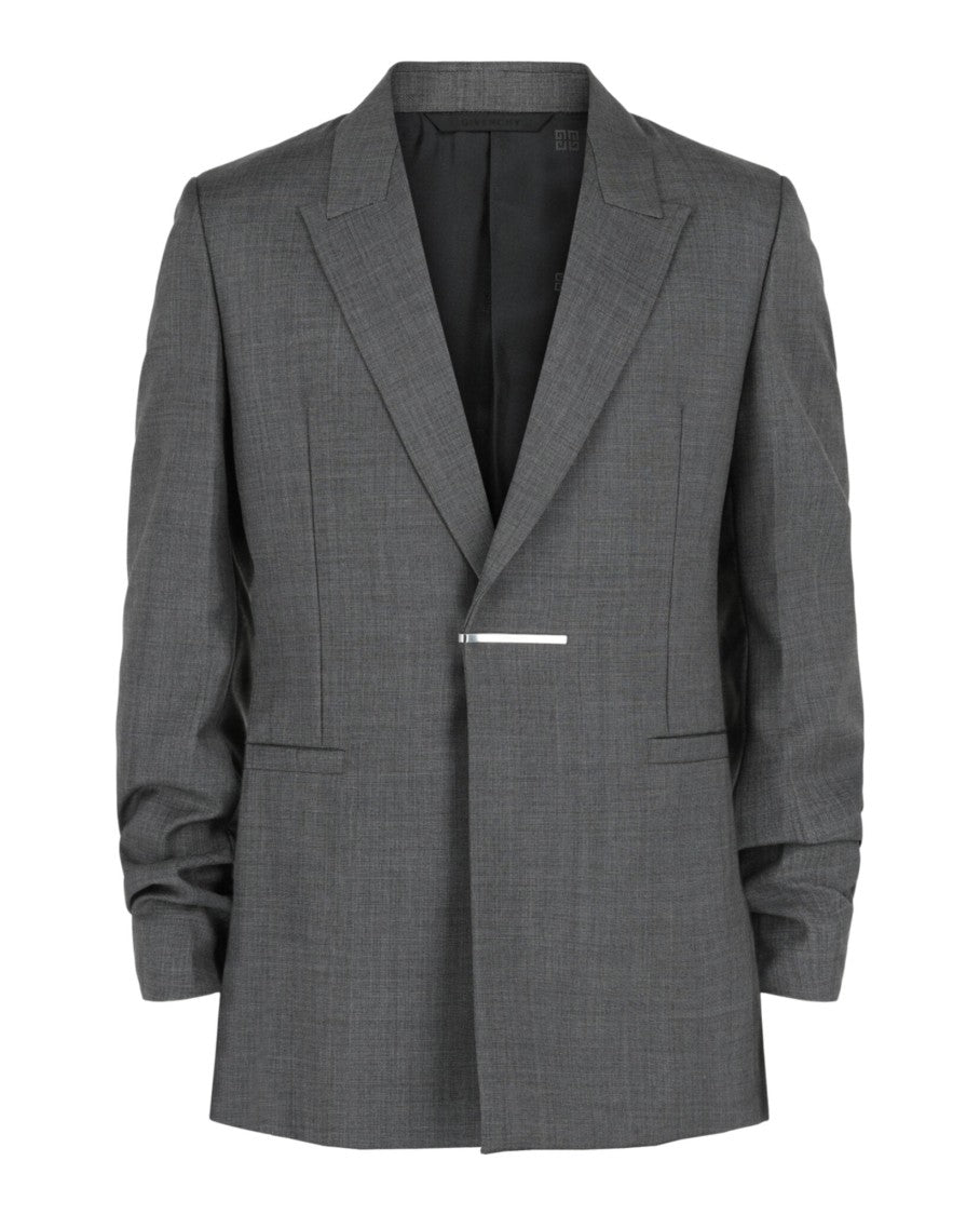 Givenchy Slim-Fit Metal Bar Structured Blazer