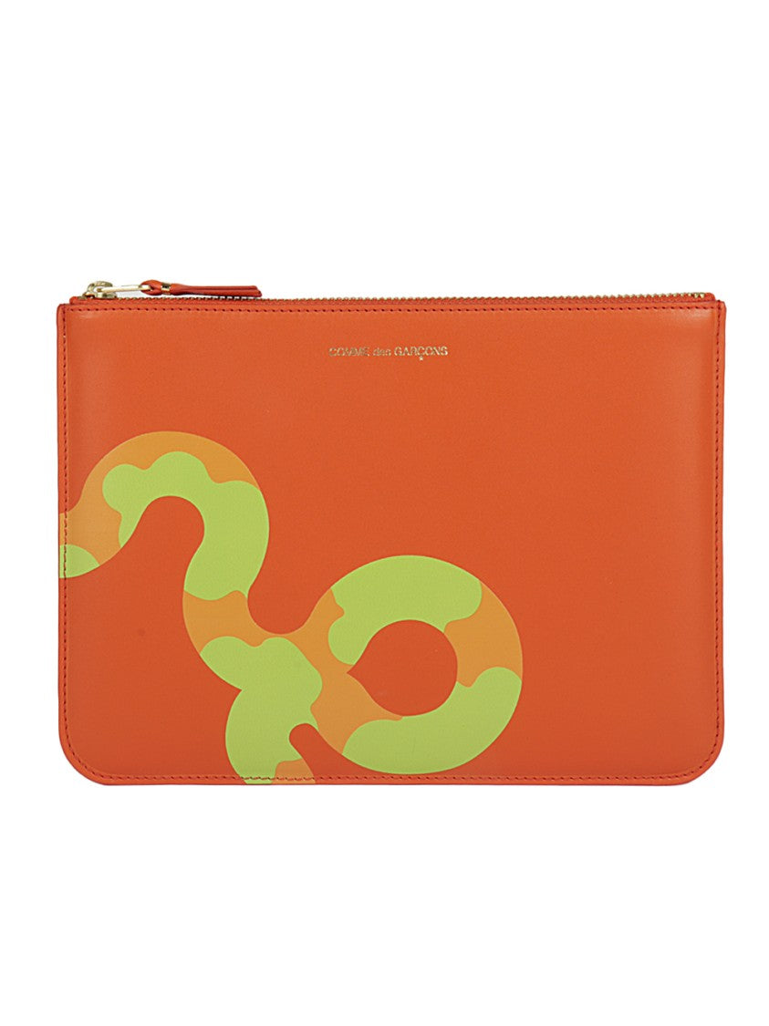 Comme Des Garçons Vibrant Orange Rectangular Clutch Bag