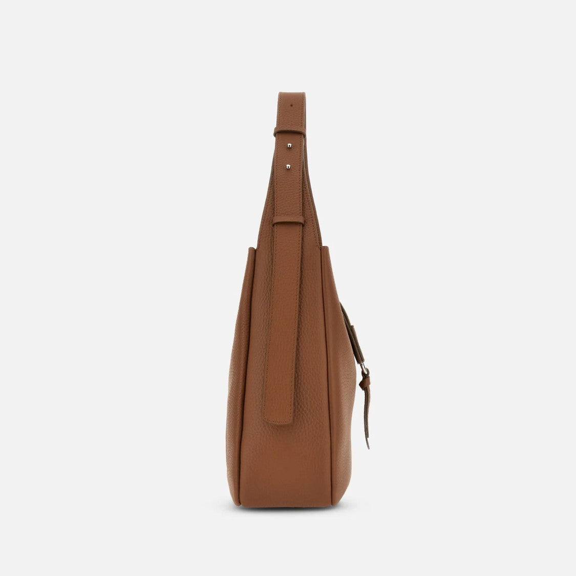 Hogan Brown H01x Hobo Verticale Leather Hobo Bag