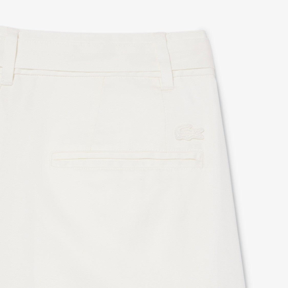 Lacoste Tailored White High-Waist Shorts