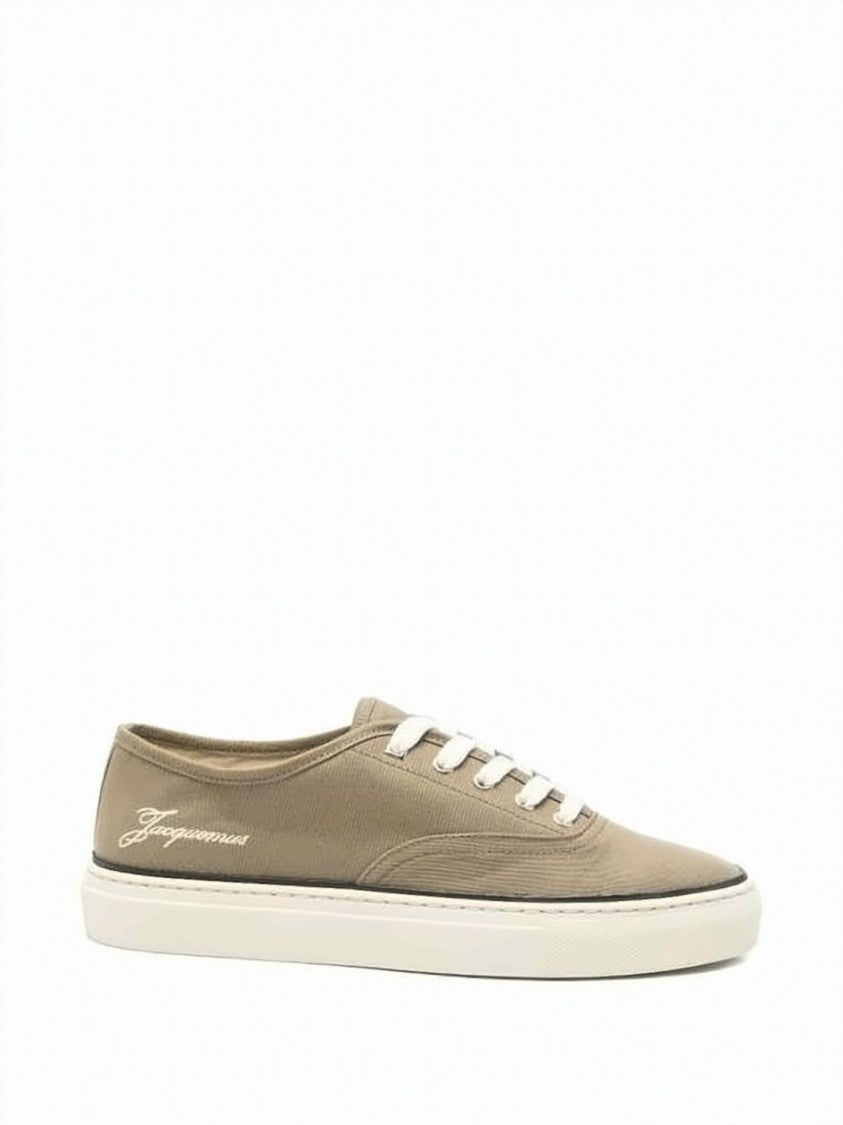 Jacquemus Low-Top Canvas Sneakers With Embroidered Branding