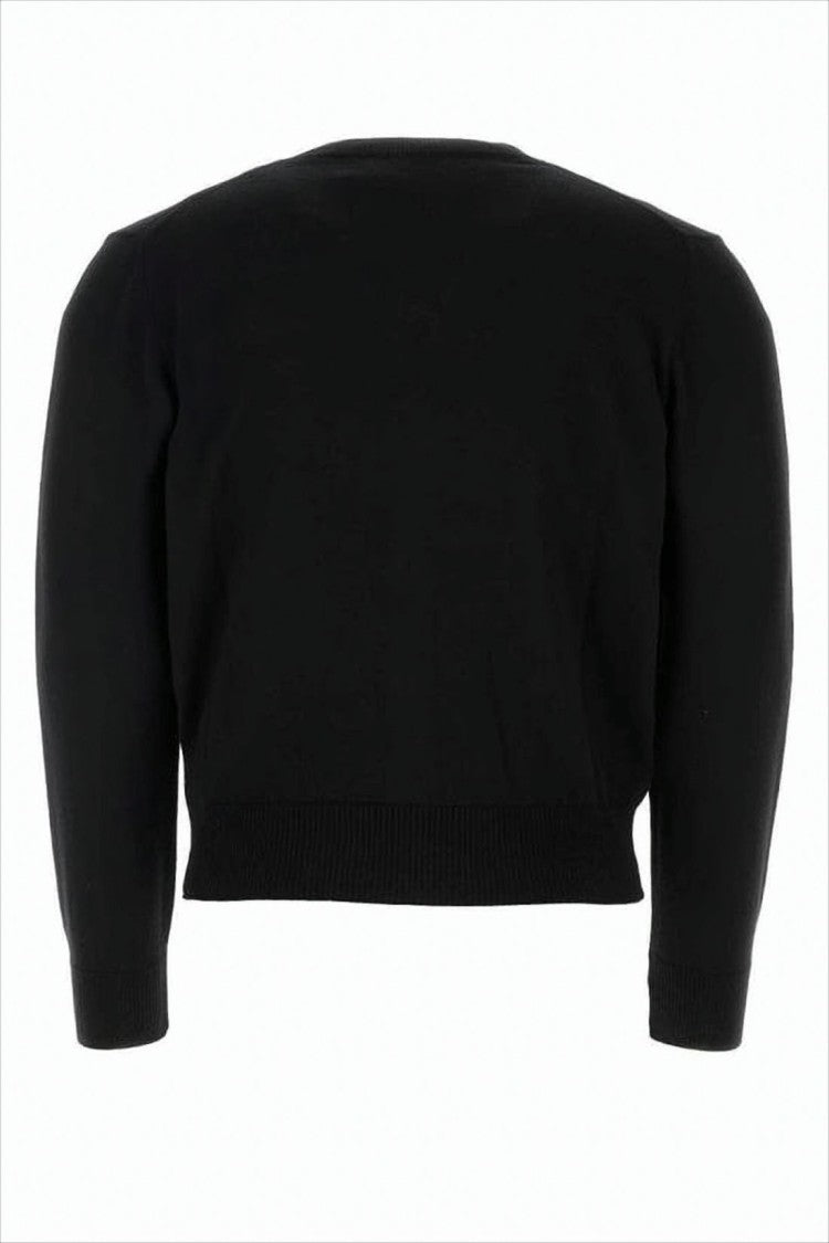 Ami Cropped V-Neck Cardigan With Button-Down Front