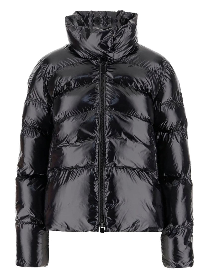 Pinko Puffy Black Coat With Zip Fastening And Welt Pockets
