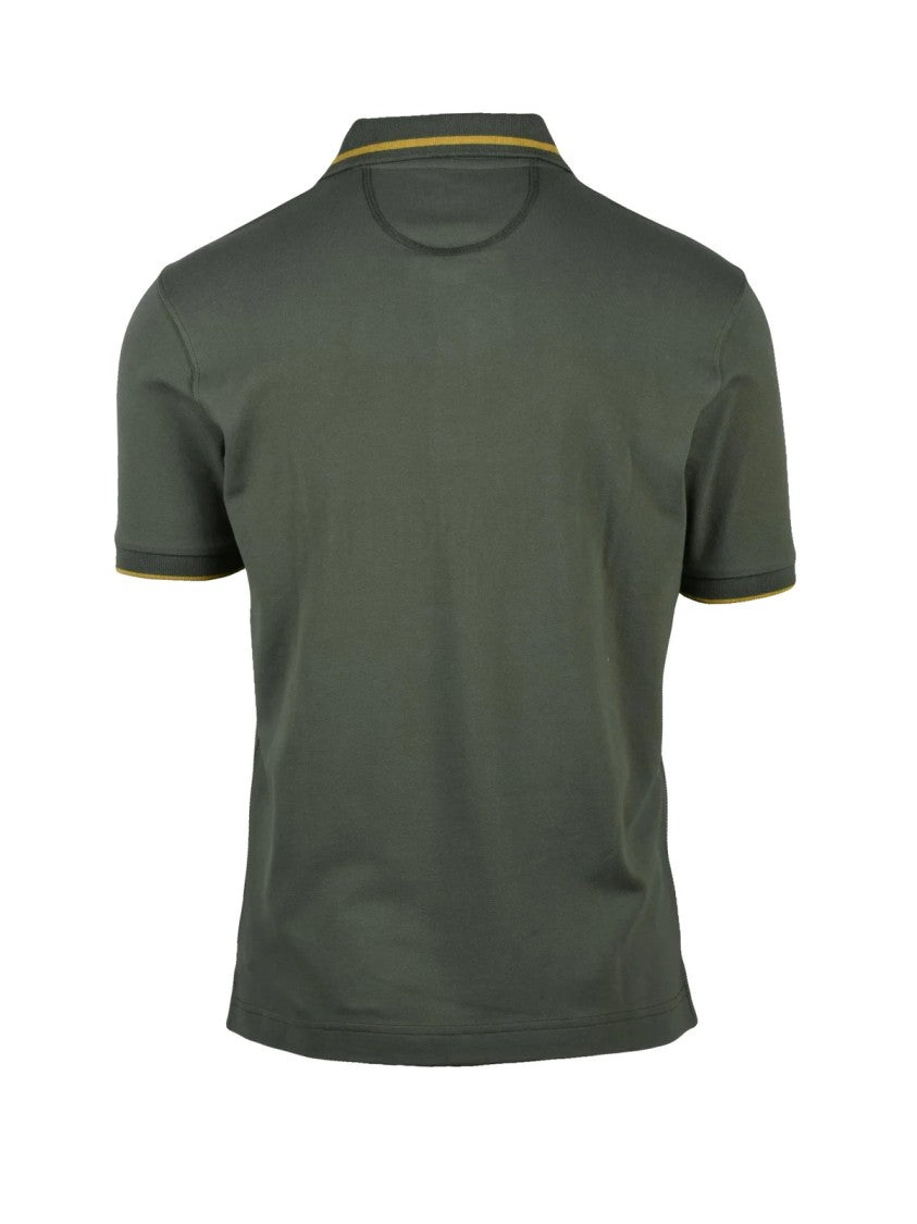 La Martina Green Men Cotton Elastane Polo