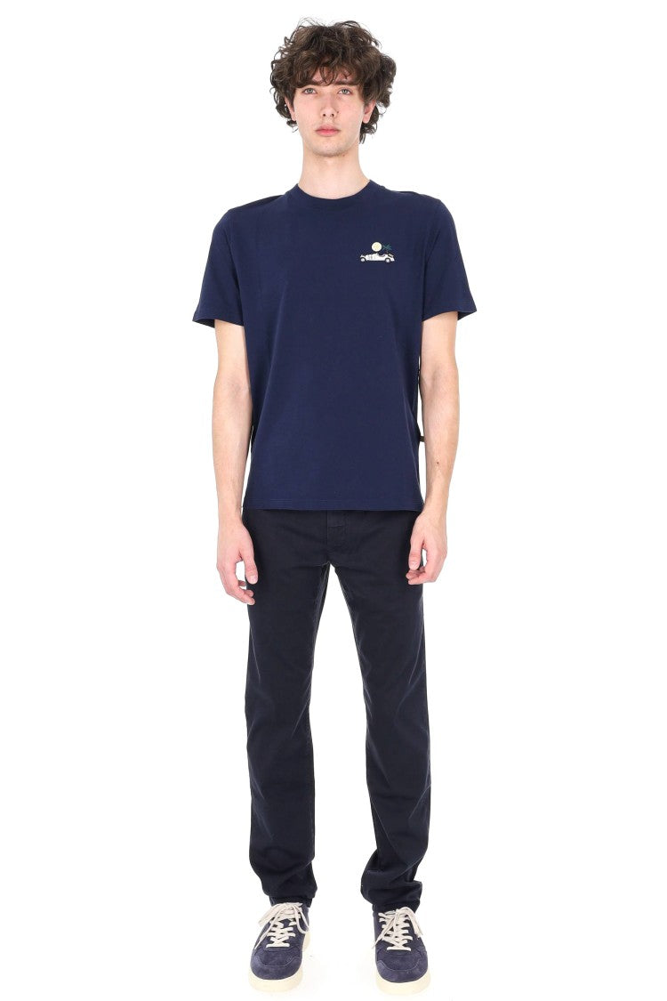 Jacob Cohen Blue Resort Auto Cabrio Cotton T-Shirt