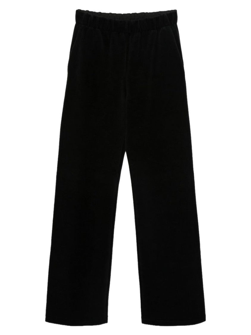 Golden Goose Black Cotton-Blend Wide Leg Trousers