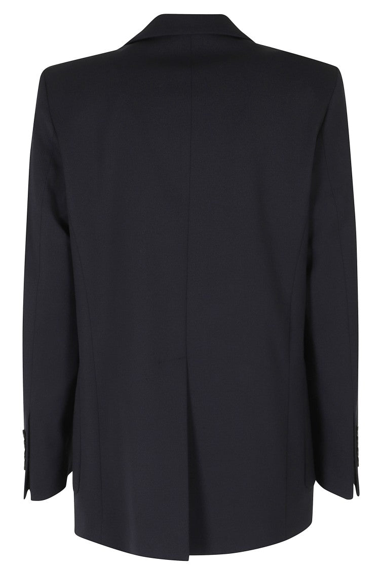 Seventy Blue Single-Breasted Back Vent Polyester-Blend Jacket