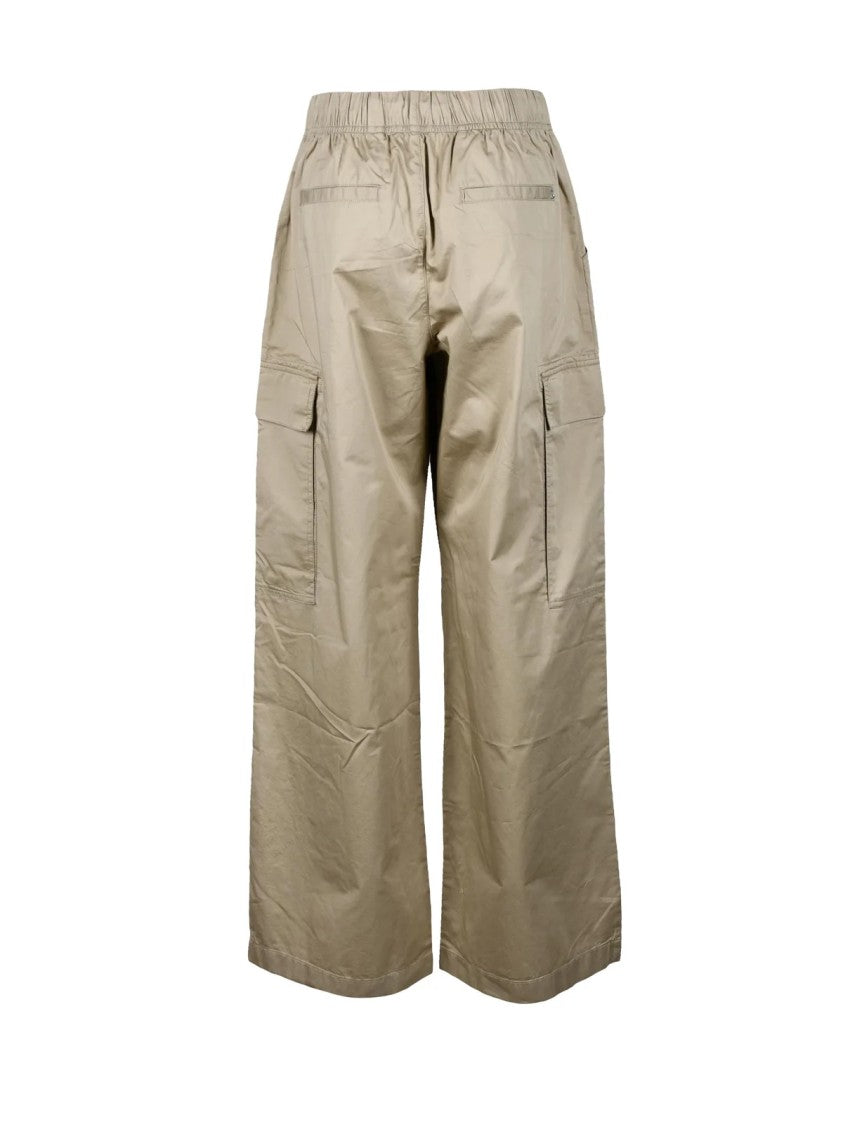 Replay High-Waisted Cargo Pants With Palazzo Leg And Functional Pockets