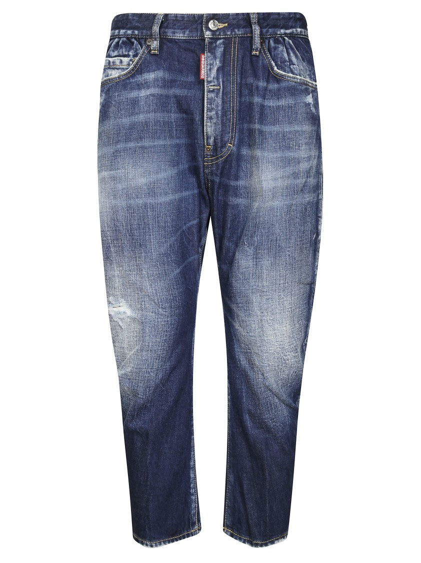 Dsquared2 Straight Leg Medium Blue Jeans
