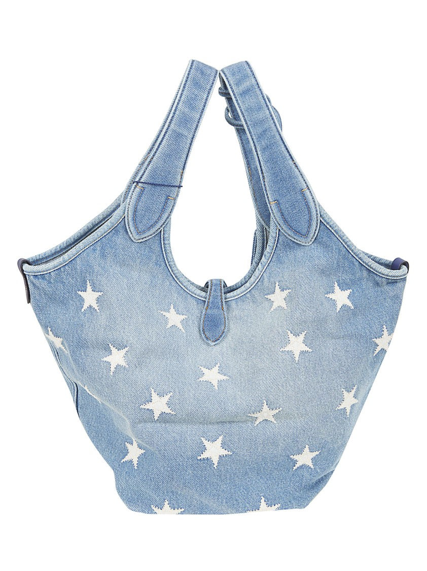 Polo Ralph Lauren Denim Crossbody Bag With Embroidered Star Pattern