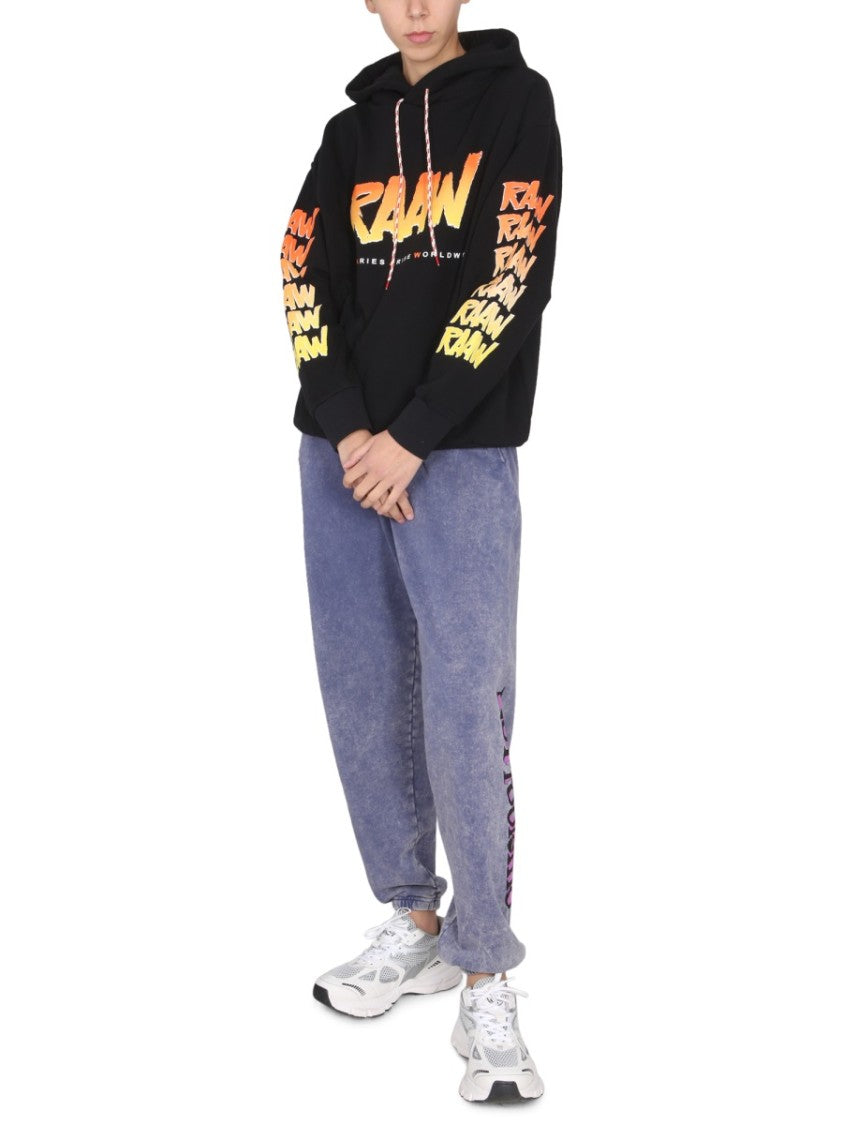 Aries Gradient Logo Print Sweatshirt