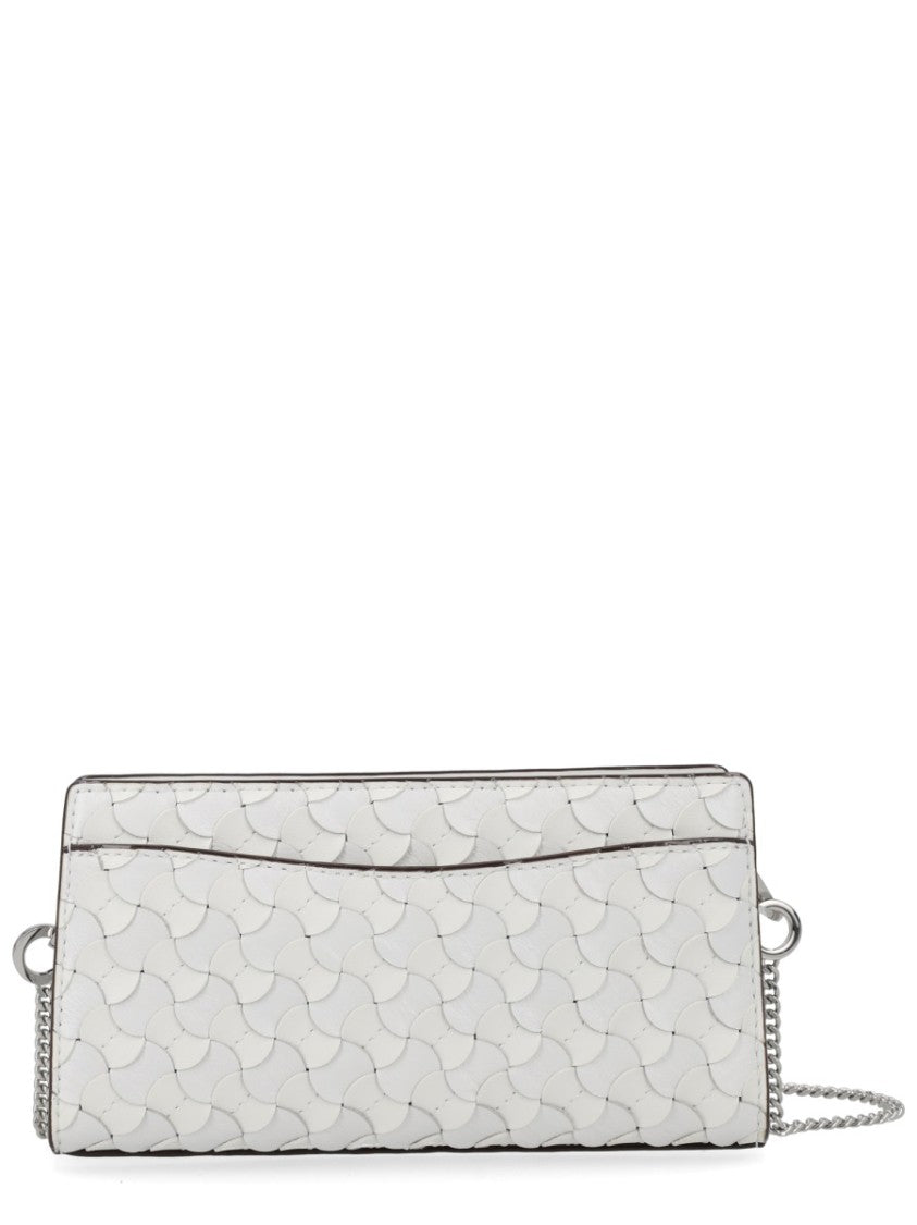 Michael Michael Kors Neutrals Wave Pattern Silver Chain Shoulder Bag