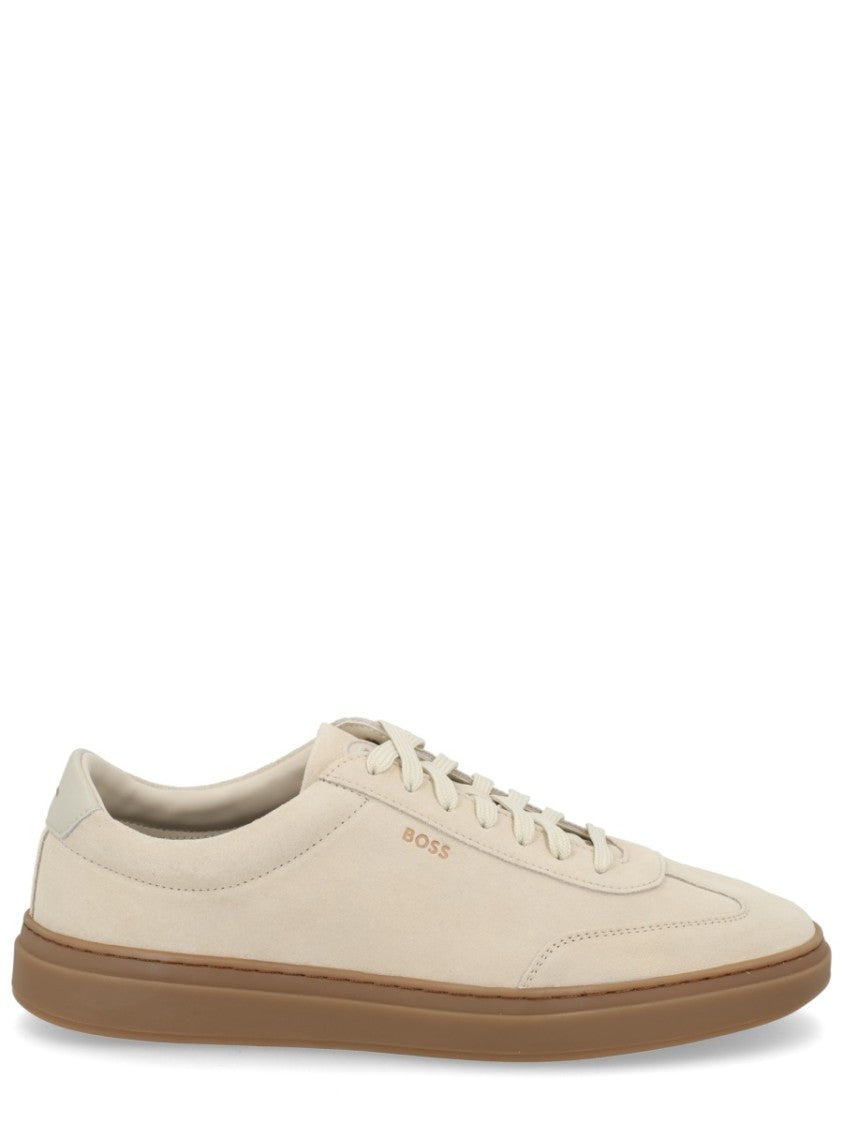 Boss Vinston Cowhide Leather Tonal Sneakers