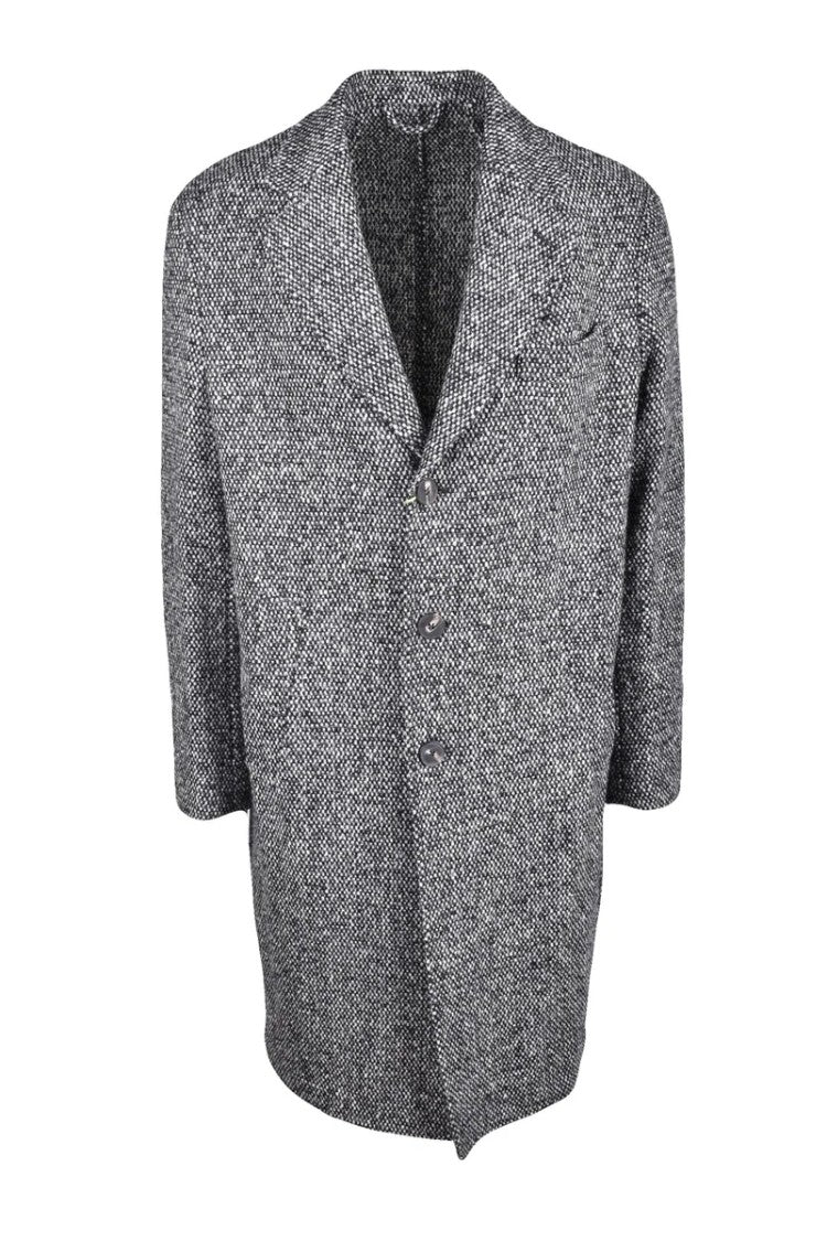 Giampaolo Virgin Wool Coat - Black/Grey