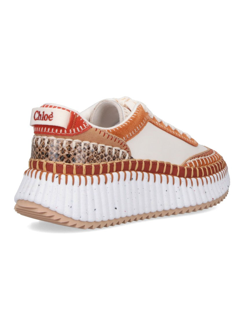 Chloé “Nama” Sneakers – Brown & White
