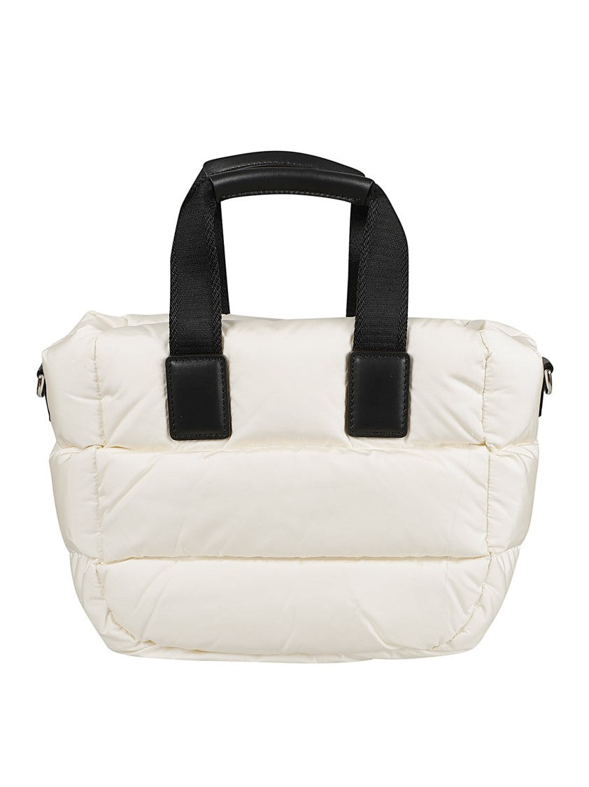 Moncler Padded Water-Repellent Nylon Handbag With Leather Accents