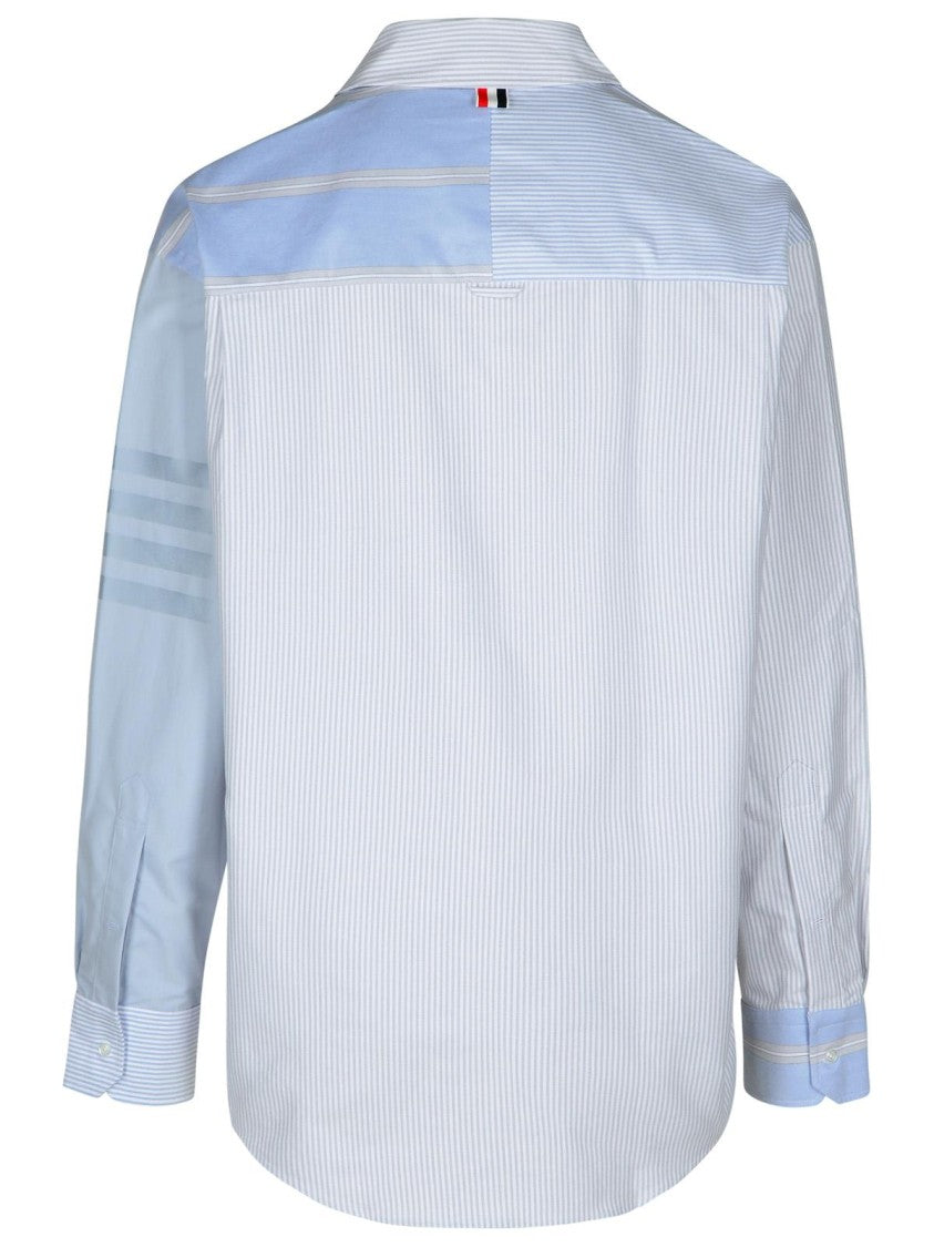 Thom Browne 4 Bar' Light Blue Cotton Shirt