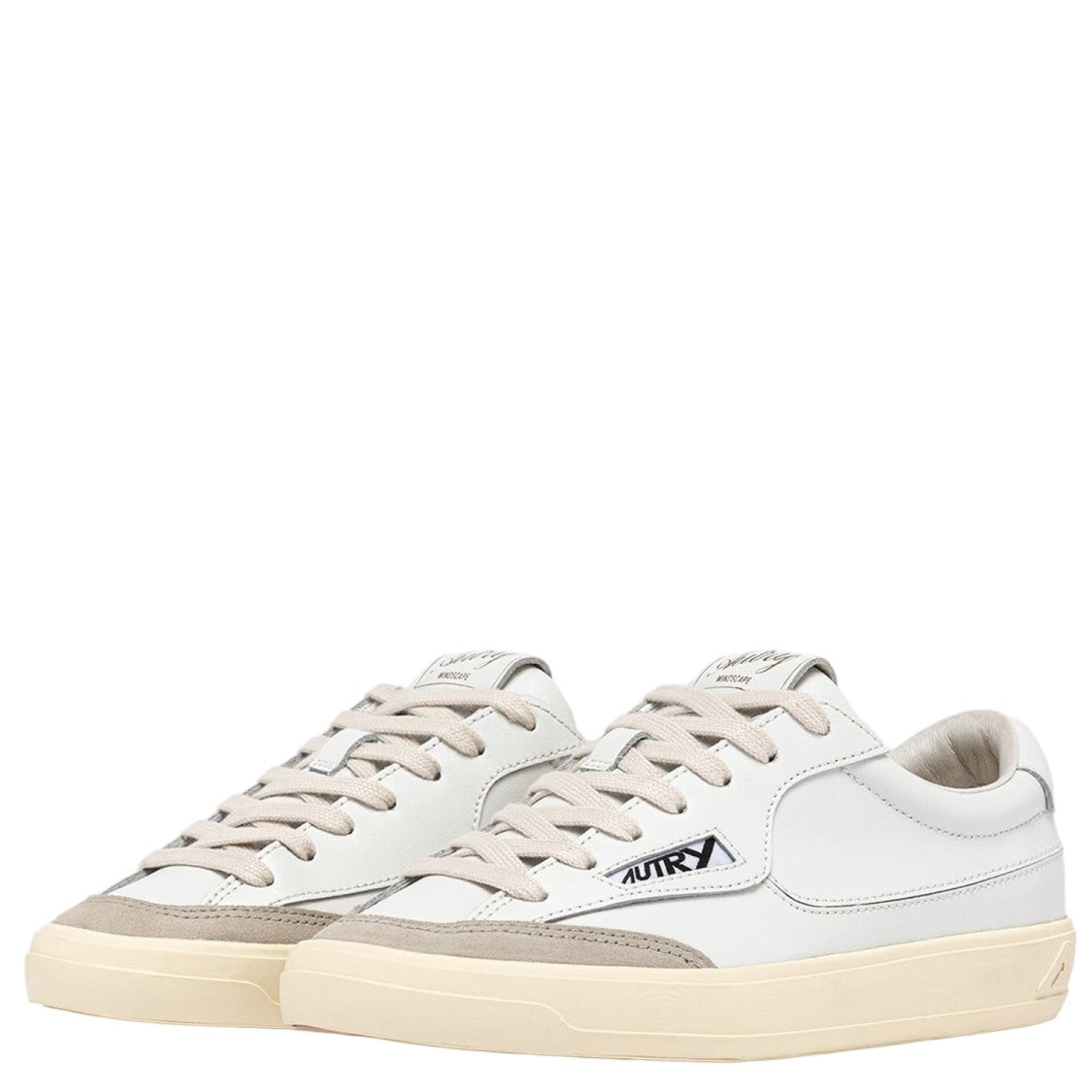Autry Leather Low Sneakers With Round Toe And Subtle Logo Details