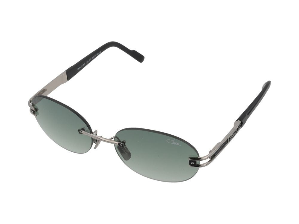 Cazal Silver Metal Frame Rimless Oval Gradient Sunglasses