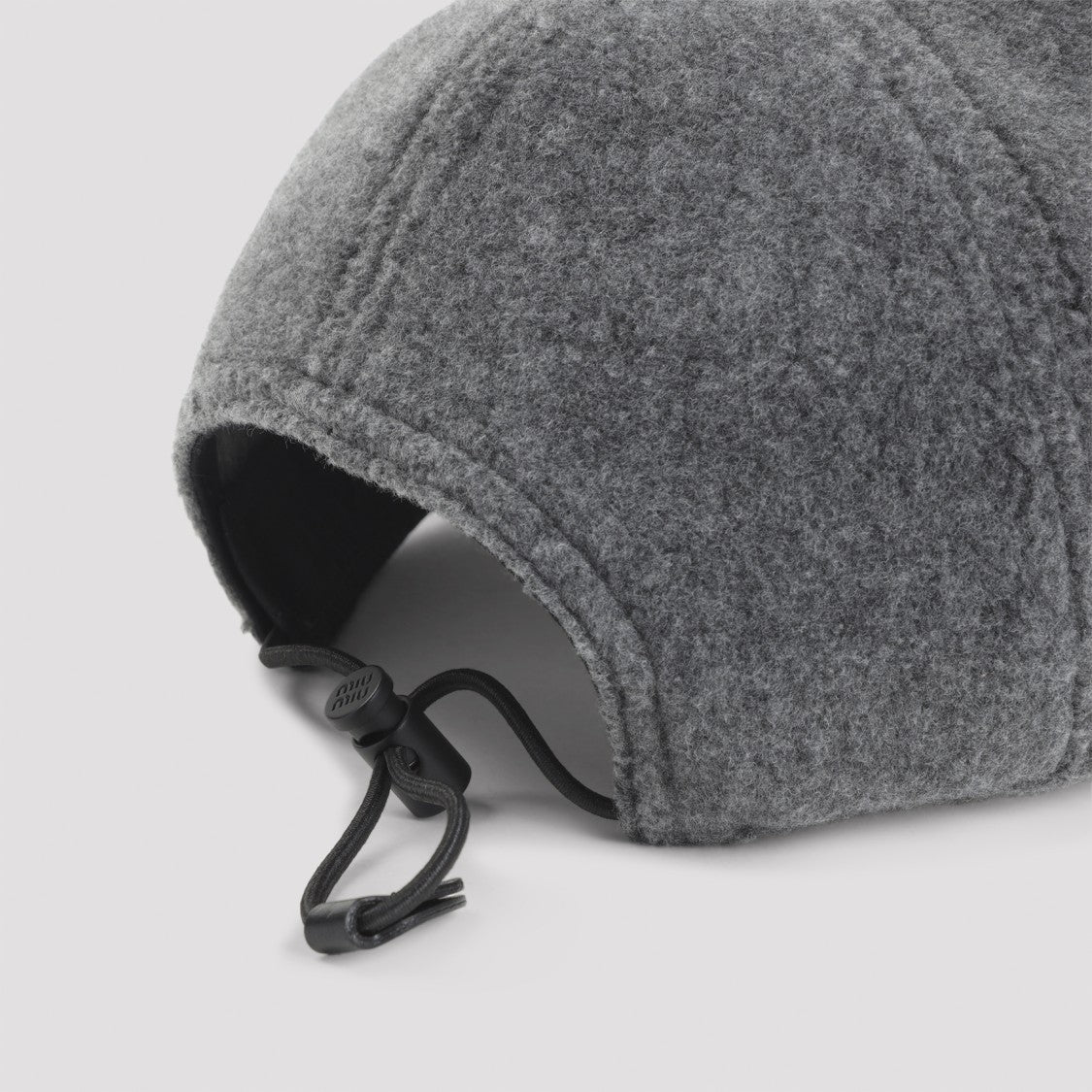 Miu Miu Heathered Grey Cap With Contrast Brim