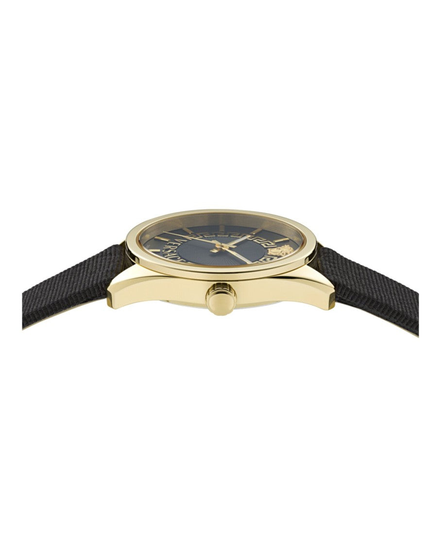 Versace New V-Circle Grosgrain Watch