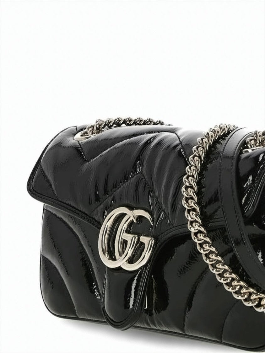 Gucci Quilted Patent Leather Shoulder Bag