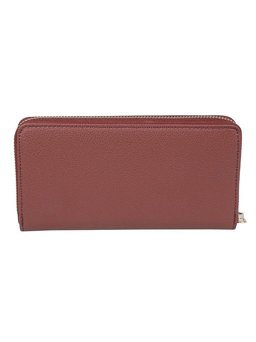 Patrizia Pepe Textured Calf Leather Zip-Around Continental Wallet