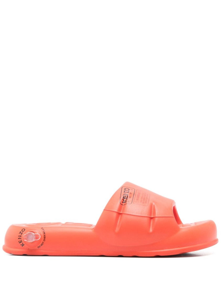 Kenzo Pumpkin Orange Moulded Footbed Sandals