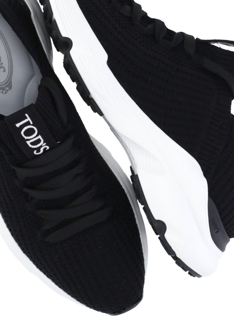 Tod's Black Fabric Sneakers