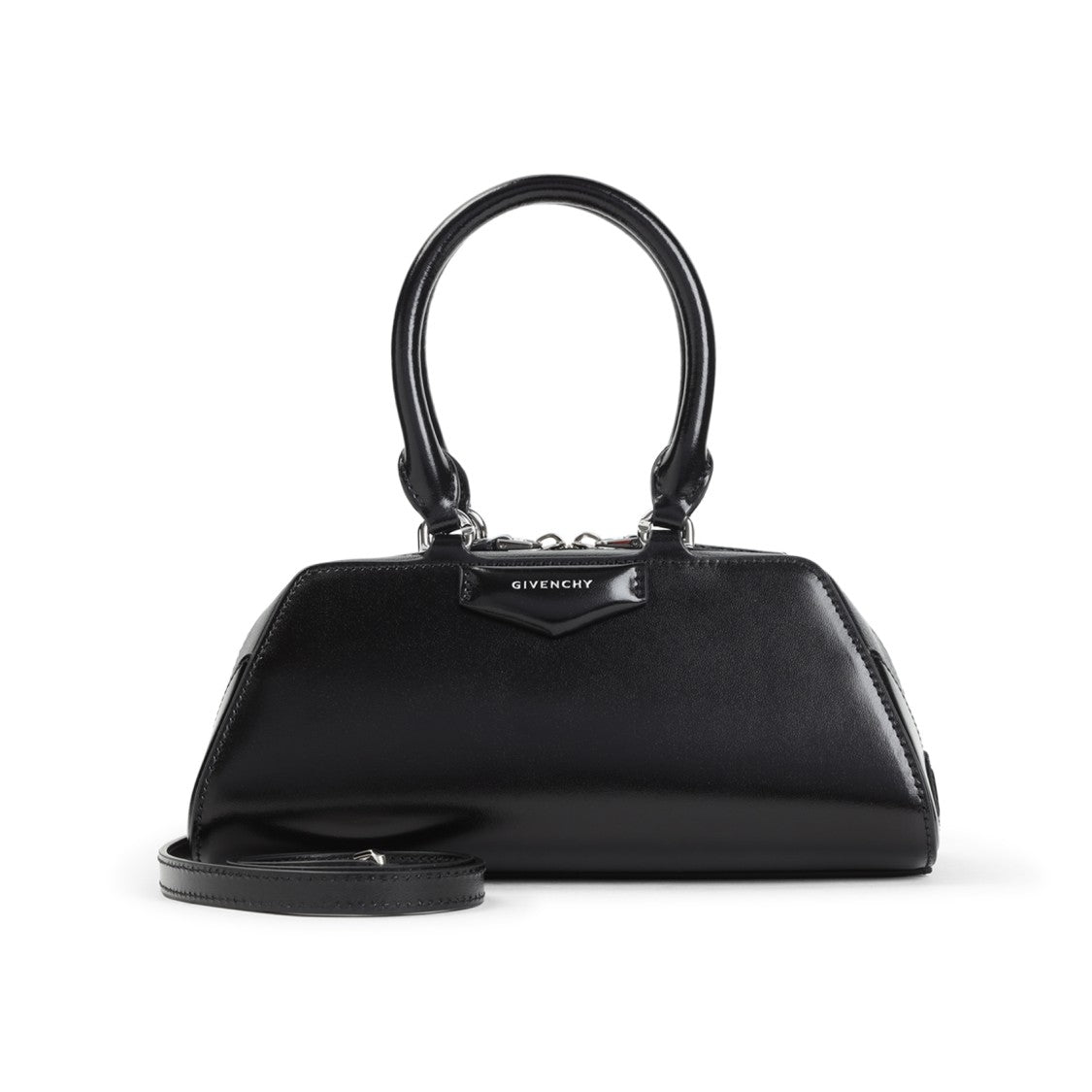 Givenchy Black Calf Leather Antigona Ew Mini Handbag