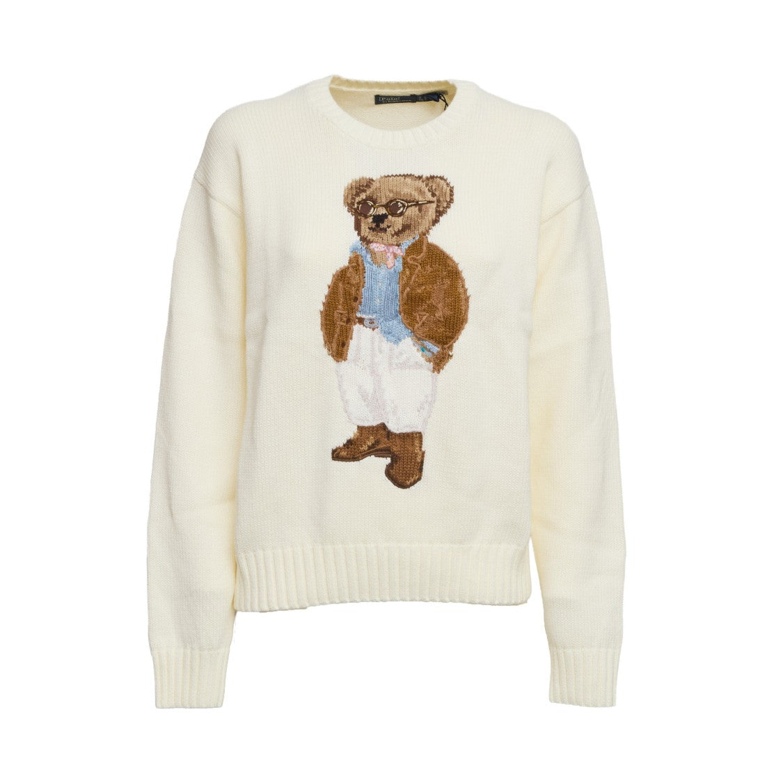 Polo Ralph Lauren Polo Bear Intarsia Embroidered Crewneck Sweater