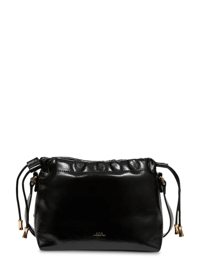 A.P.C. Glossy Cow Leather Virginie Box Handbag