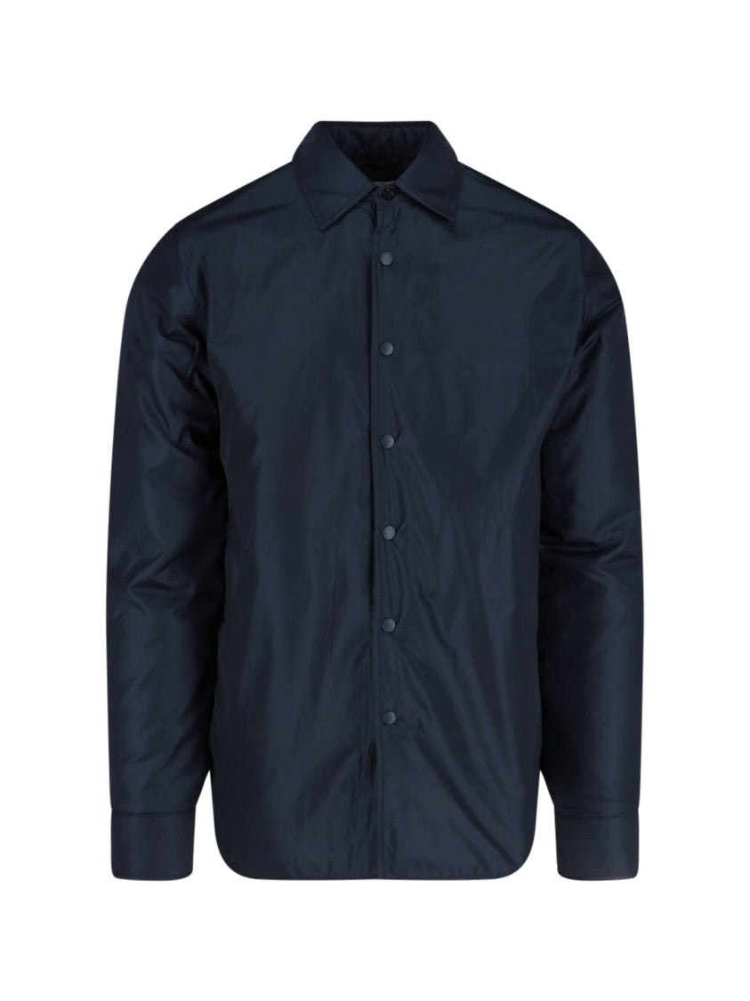 Aspesi Navy Blue Re-Shirt Nylon Casual Shirt