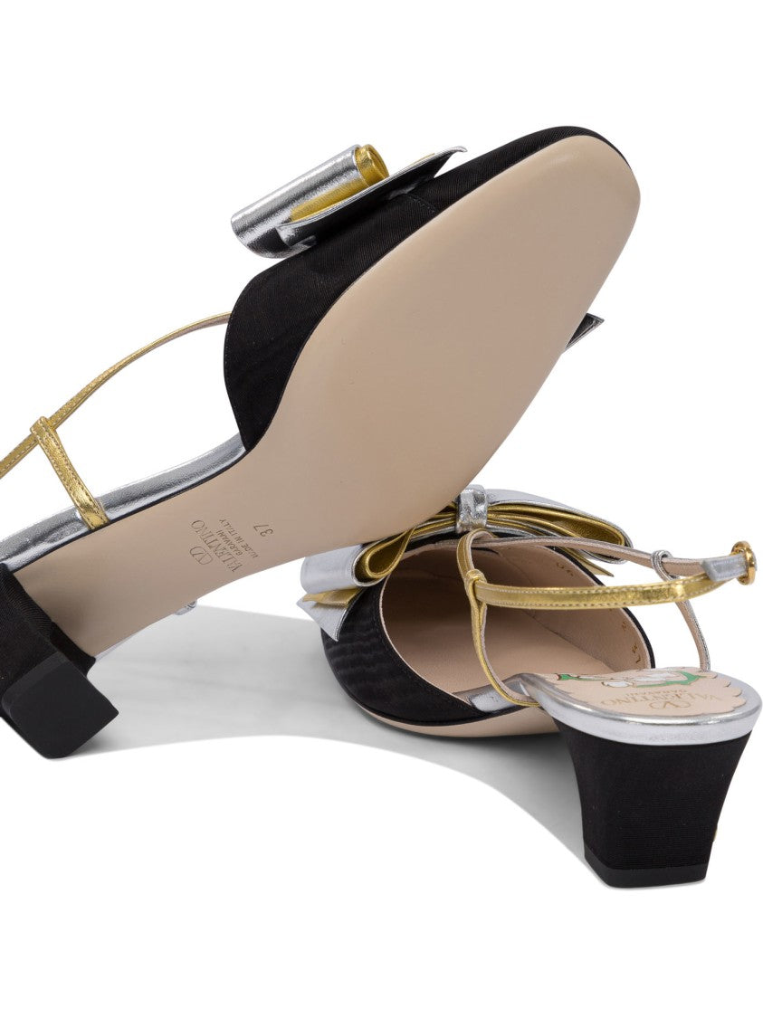 Valentino Garavani "Bowow Moirè 45 Mm" Slingback Pumps