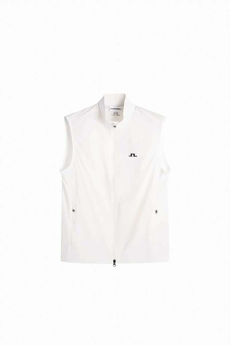 J Lindeberg Black Sleeveless Front Zipper Snap Pocket Vest