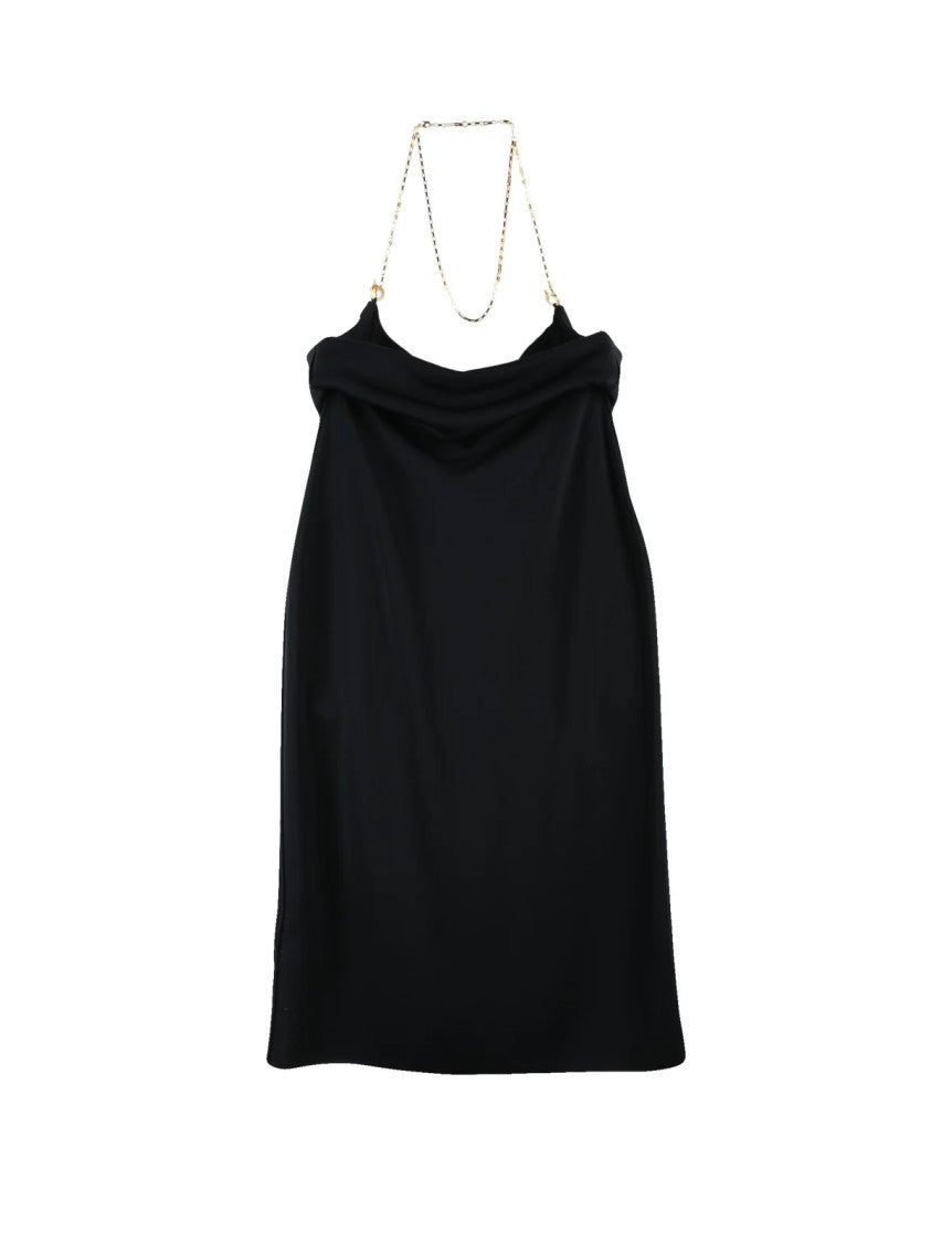 Bottega Veneta Fitted Black Midi Dress