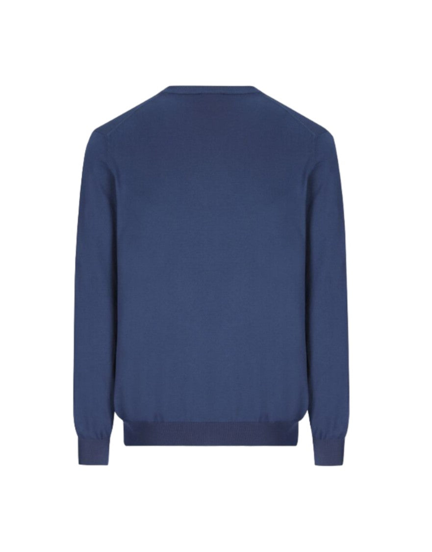 Fay Classic Crewneck Sweatshirt In Deep Blue