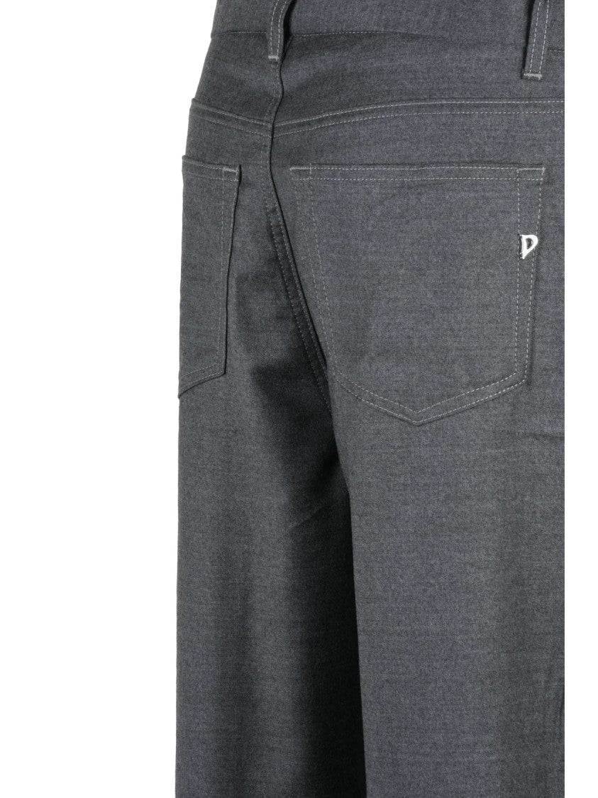 Dondup Tapered High-Waisted Dondup Bessie Pants In Virgin Wool Blend